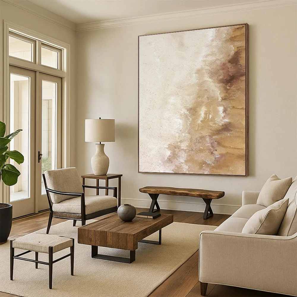 Beige_Brown_Abstract_Textured_Canvas_Wall_Art_CS8IS wall art